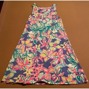 Lilly Pulitzer Floral Jersey Knit Sleeveless Shift Dress Womens XXS